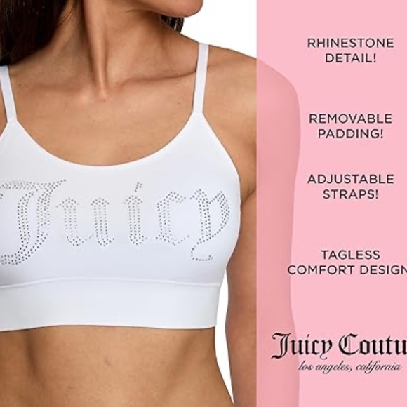 Juicy Couture White sports Bra - Picture 2 of 4